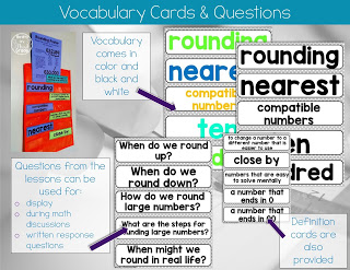 4th grade math vocabulary for guided math