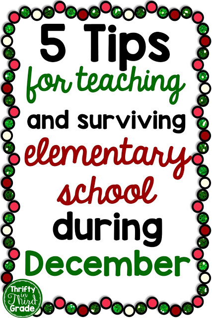 5 Tips to help you teach during the month of December! Think about various activities you can incorporate, Christmas and holiday games, decorations, and real life lessons and projects that you can bring into your classroom. This post will give you some ideas!