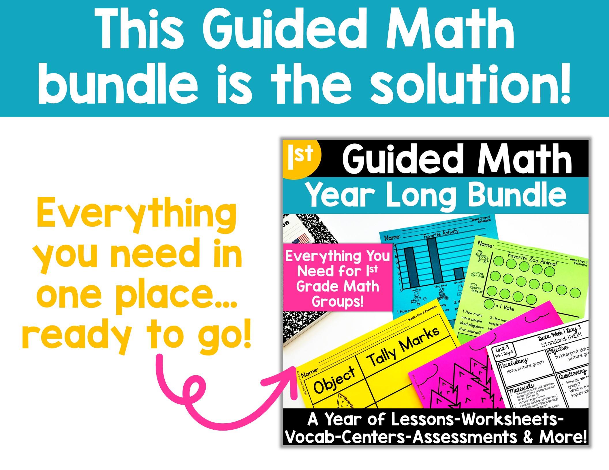 1st Grade Guided Math -Year Long Bundle - Image 3