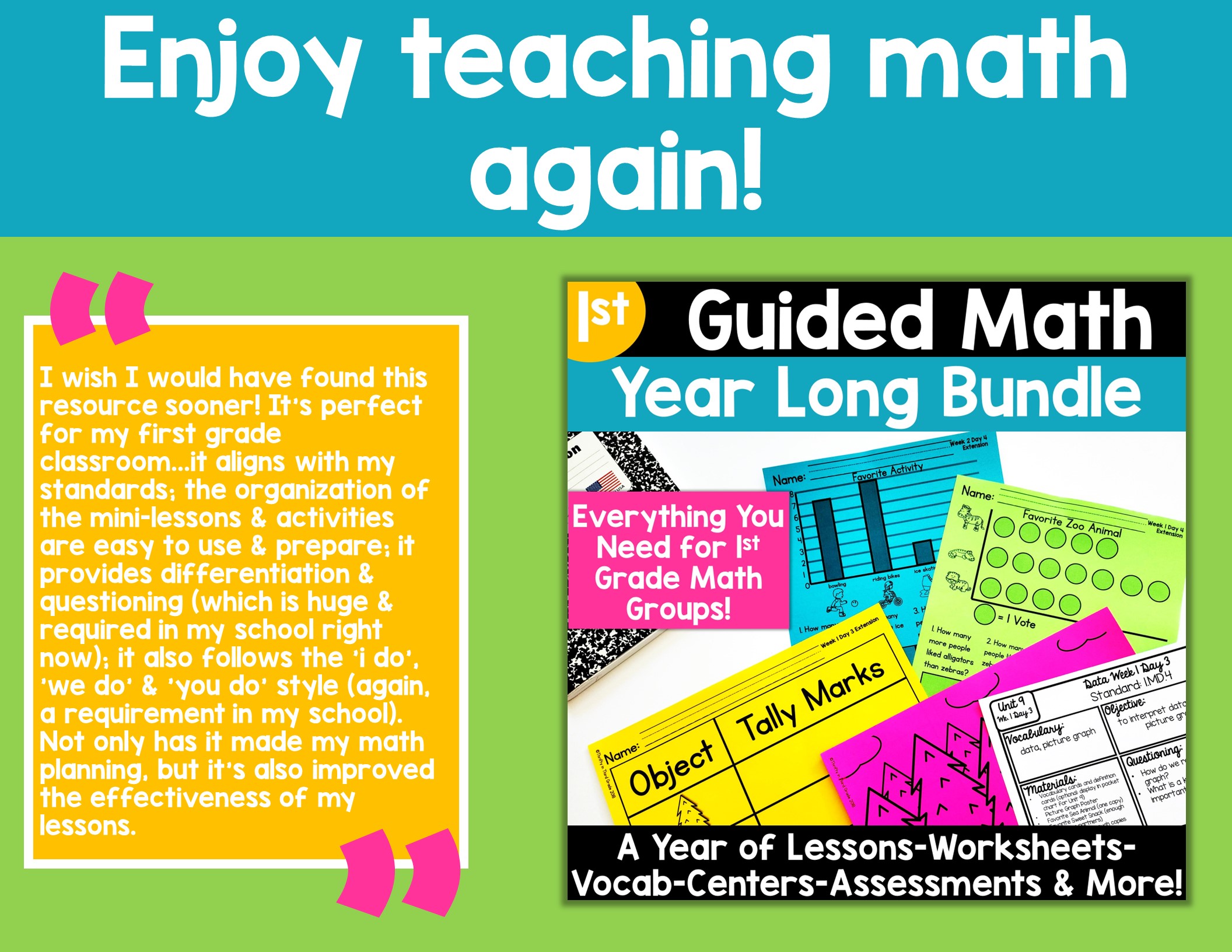 1st Grade Guided Math -Year Long Bundle - Image 28