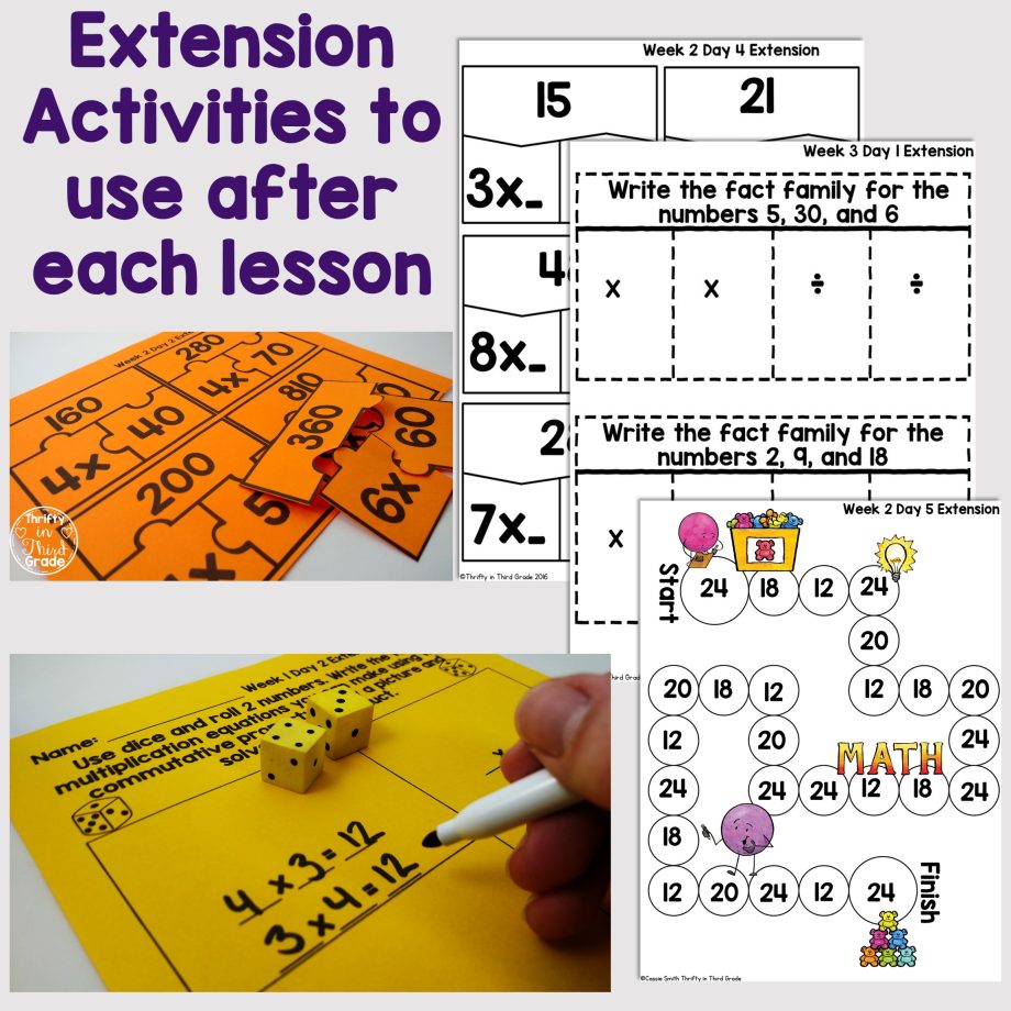 3rd Grade Guided Math -Unit 5 Multiplication and Division Applications - Image 4