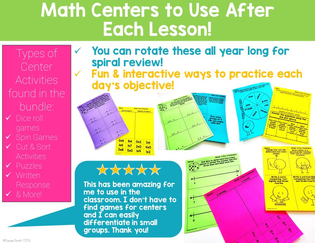 3rd Grade Guided Math Year Long Bundle Thrifty In Third Grade