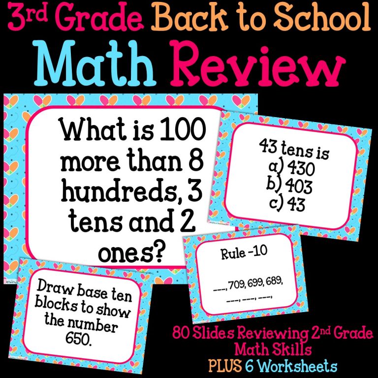 3rd Grade Back To School Math Review - Thrifty in Third Grade