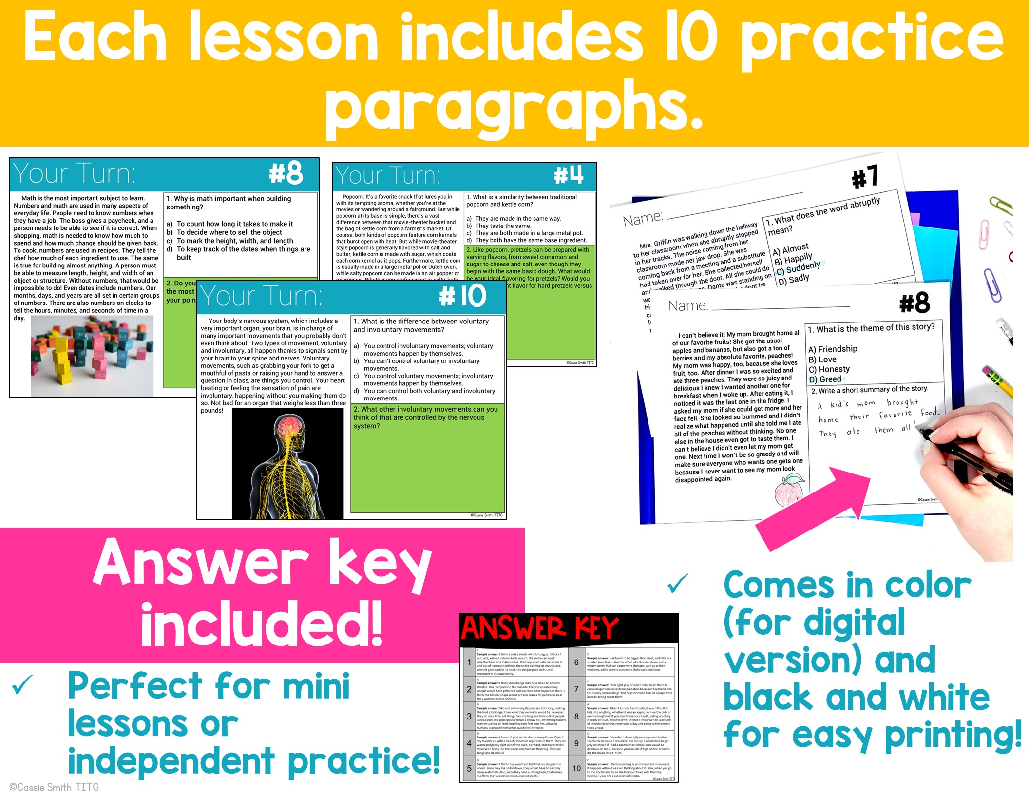 4th Grade Reading Comprehension Lessons -Google Classroom & Print BUNDLE - Image 5
