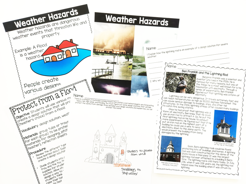 3rd grade weather activities to teach about preventing various weather hazards