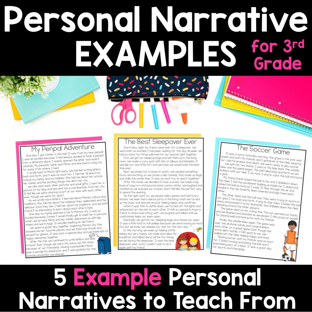 personal narrative writing rubric 3rd grade