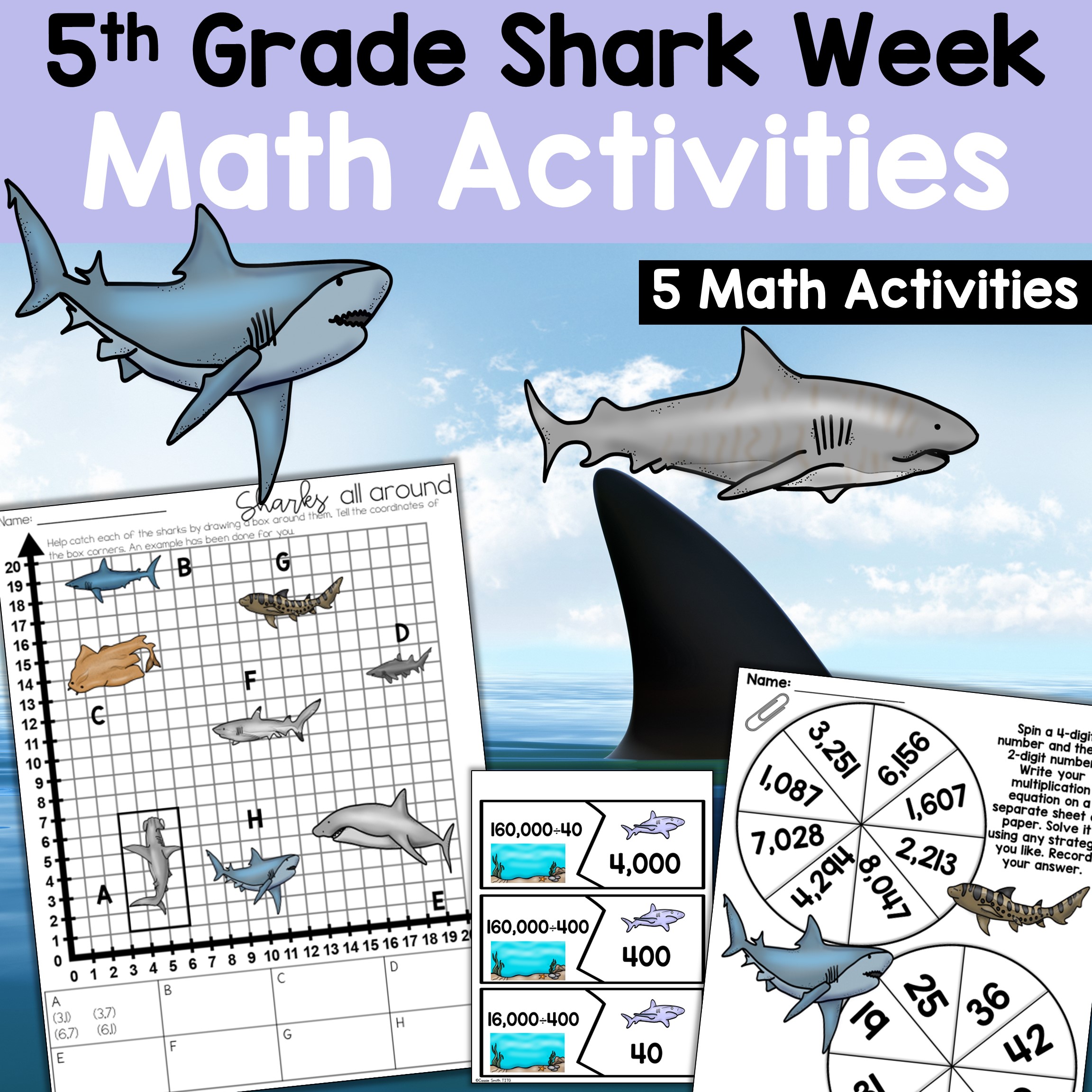5th Grade Shark Week Math Activities