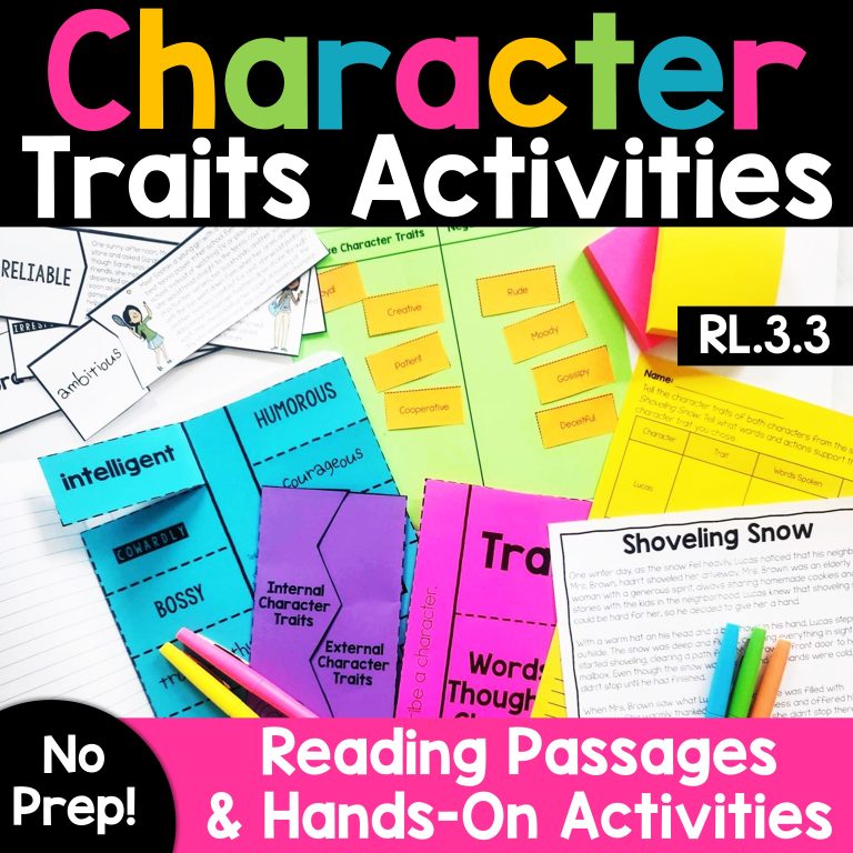 Fun Activities for Teaching Character Traits in 3rd Grade - Thrifty in ...
