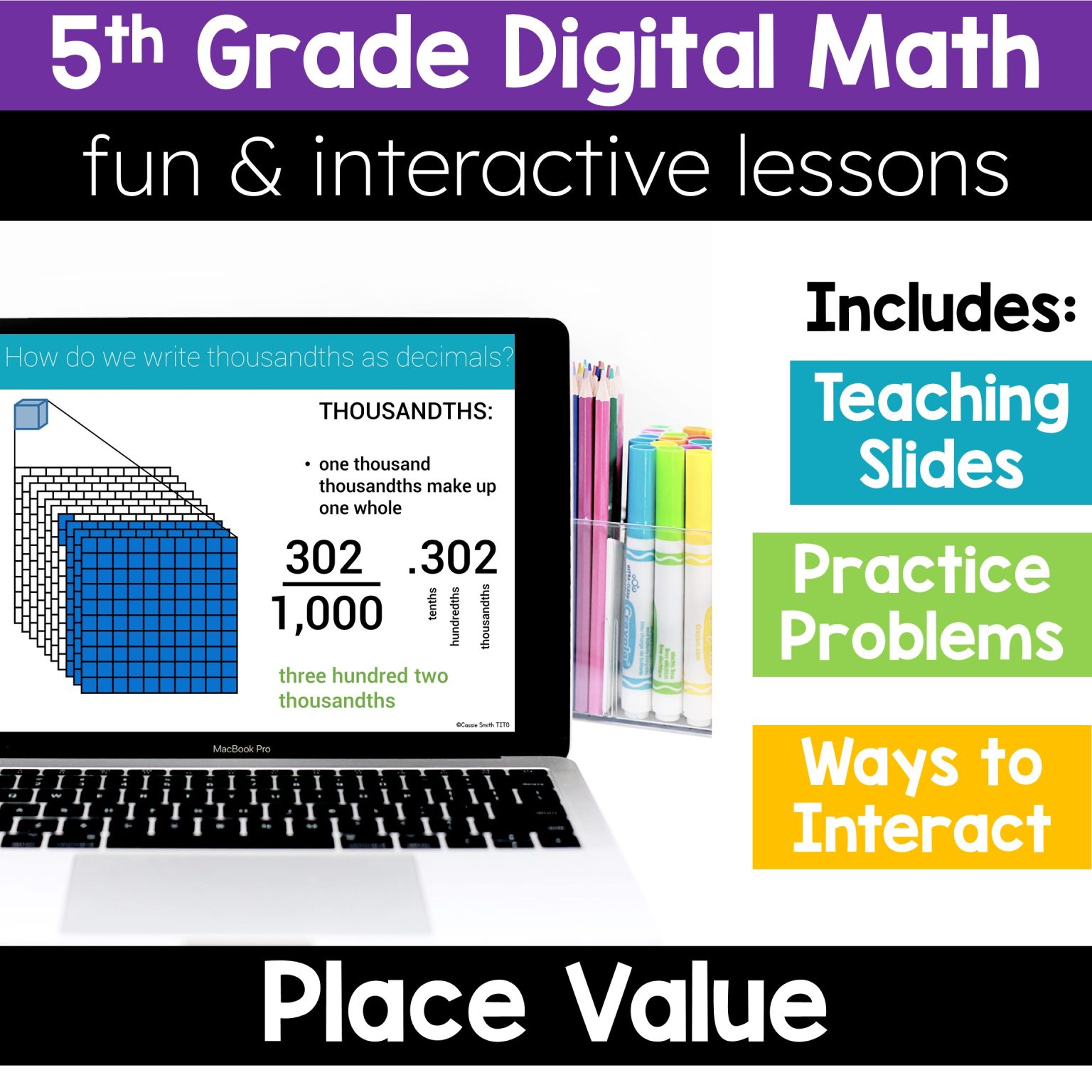 5th Grade Guided Math -Digital Math Unit 1 Place Value - Thrifty in ...