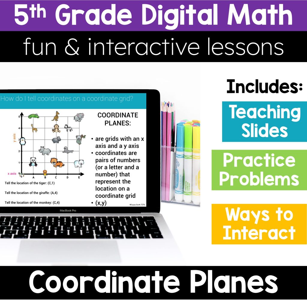 5th Grade Guided Math -Digital Math Unit 6 Coordinate Planes - Thrifty ...