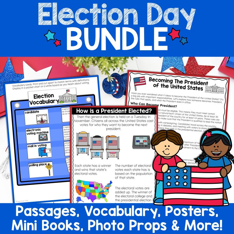 Voting and Election Day Unit - Passages Posters Vocabulary Printables ...